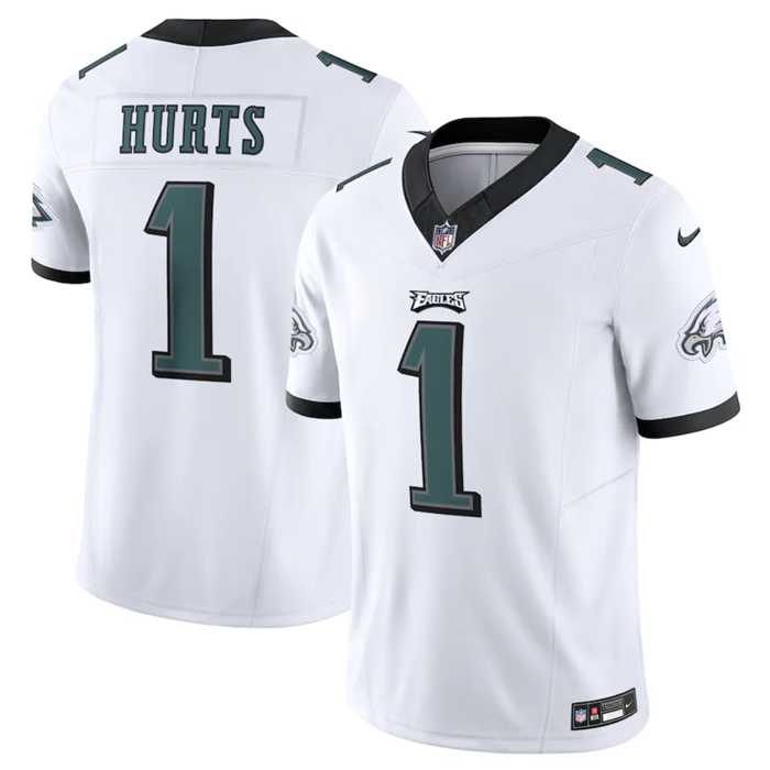 Men & Women & Youth Philadelphia Eagles #1 Jalen Hurts White 2023 F.U.S.E. Vapor Untouchable Limited Stitched Football Jersey